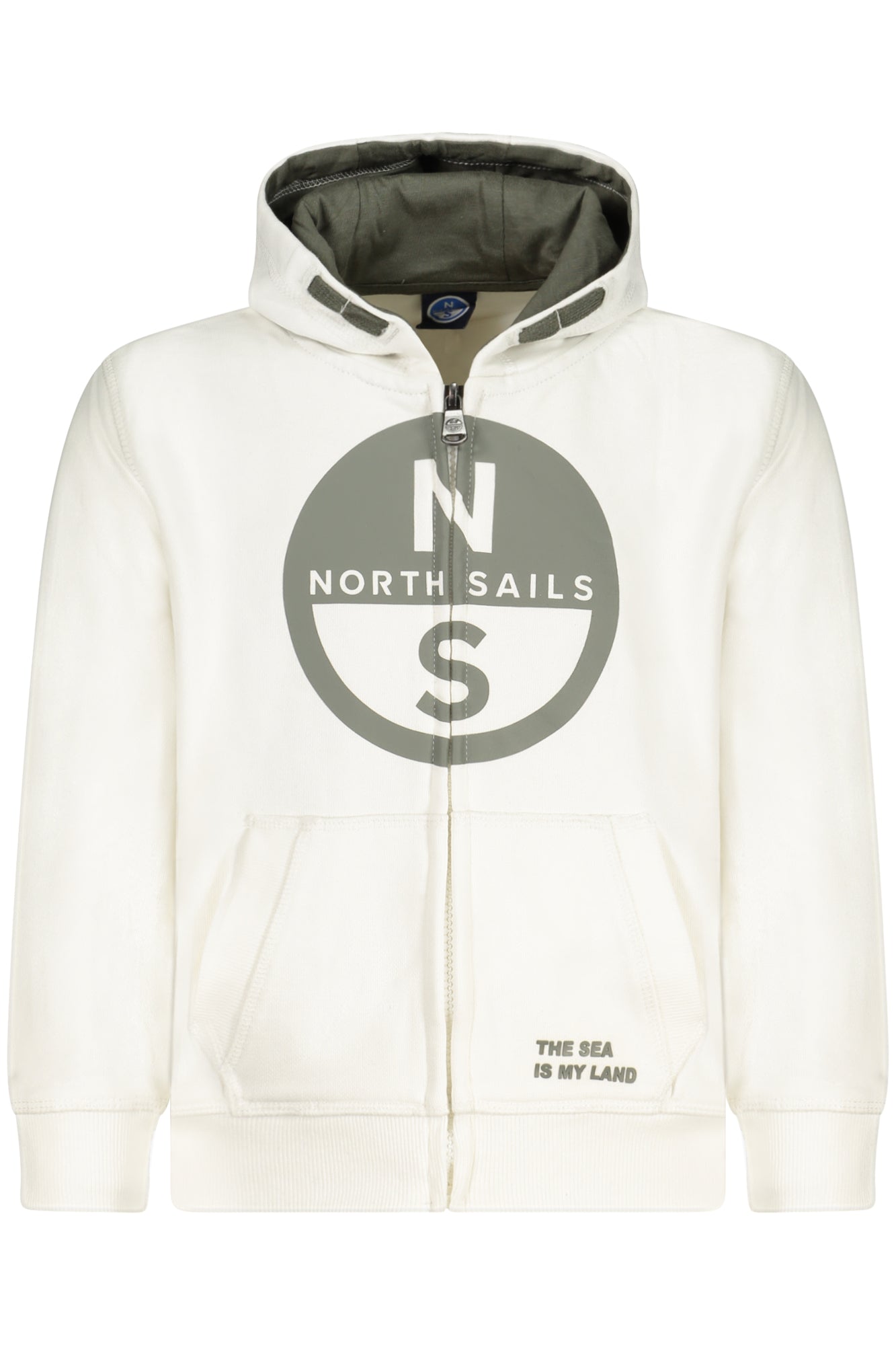 NORTH SAILS FELPA CON ZIP BAMBINO BIANCO