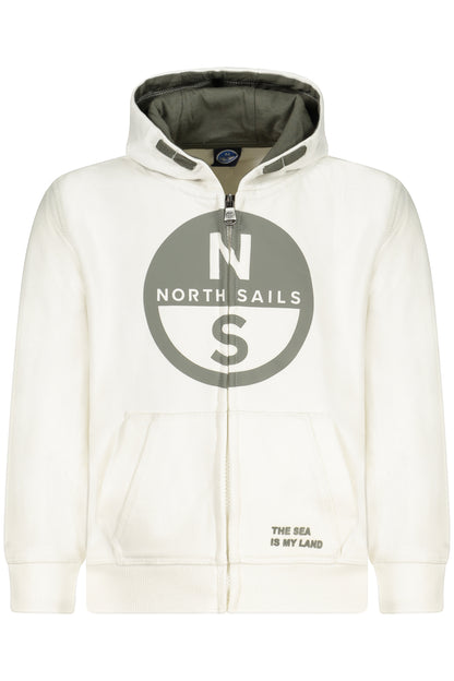 NORTH SAILS FELPA CON ZIP BAMBINO BIANCO