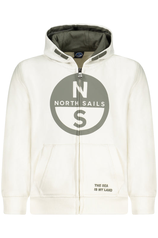 NORTH SAILS FELPA CON ZIP BAMBINO BIANCO