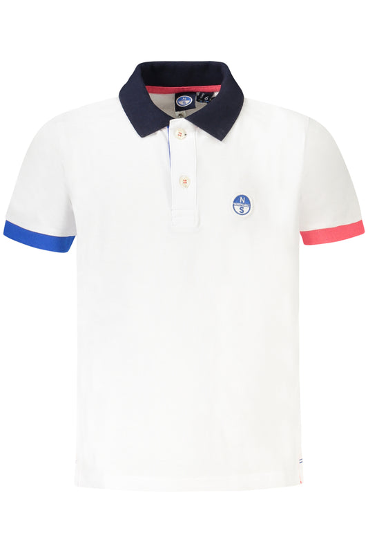 NORTH SAILS POLO MANICHE CORTE BAMBINO BIANCO