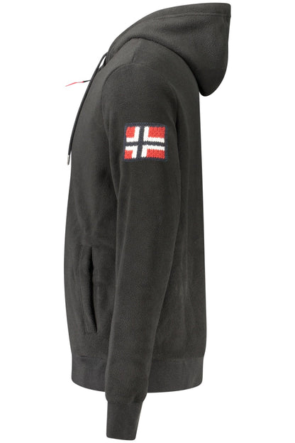 NORWAY 1963 FELPA CON ZIP UOMO NERO