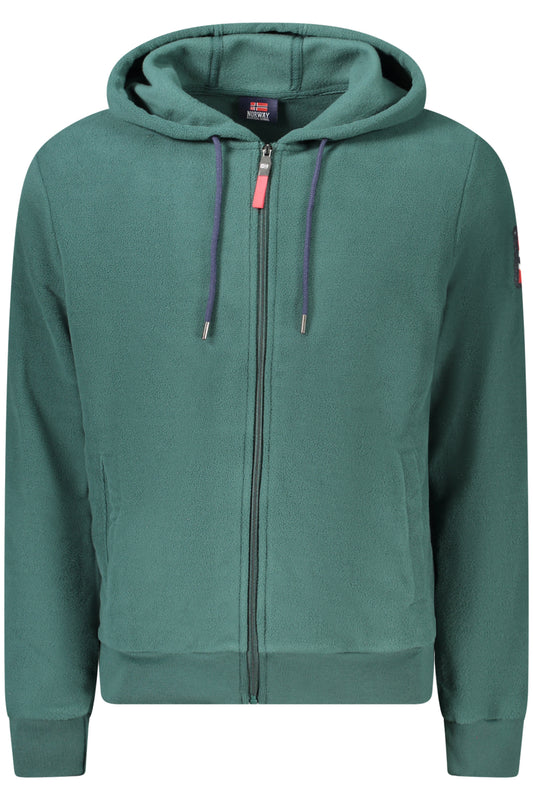 NORWAY 1963 FELPA CON ZIP UOMO VERDE