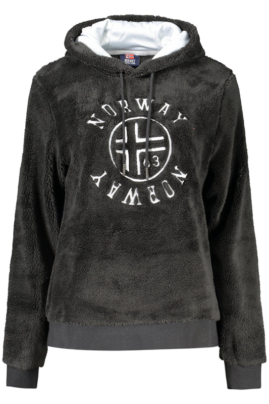 NORWAY 1963 FELPA SENZA ZIP DONNA NERO