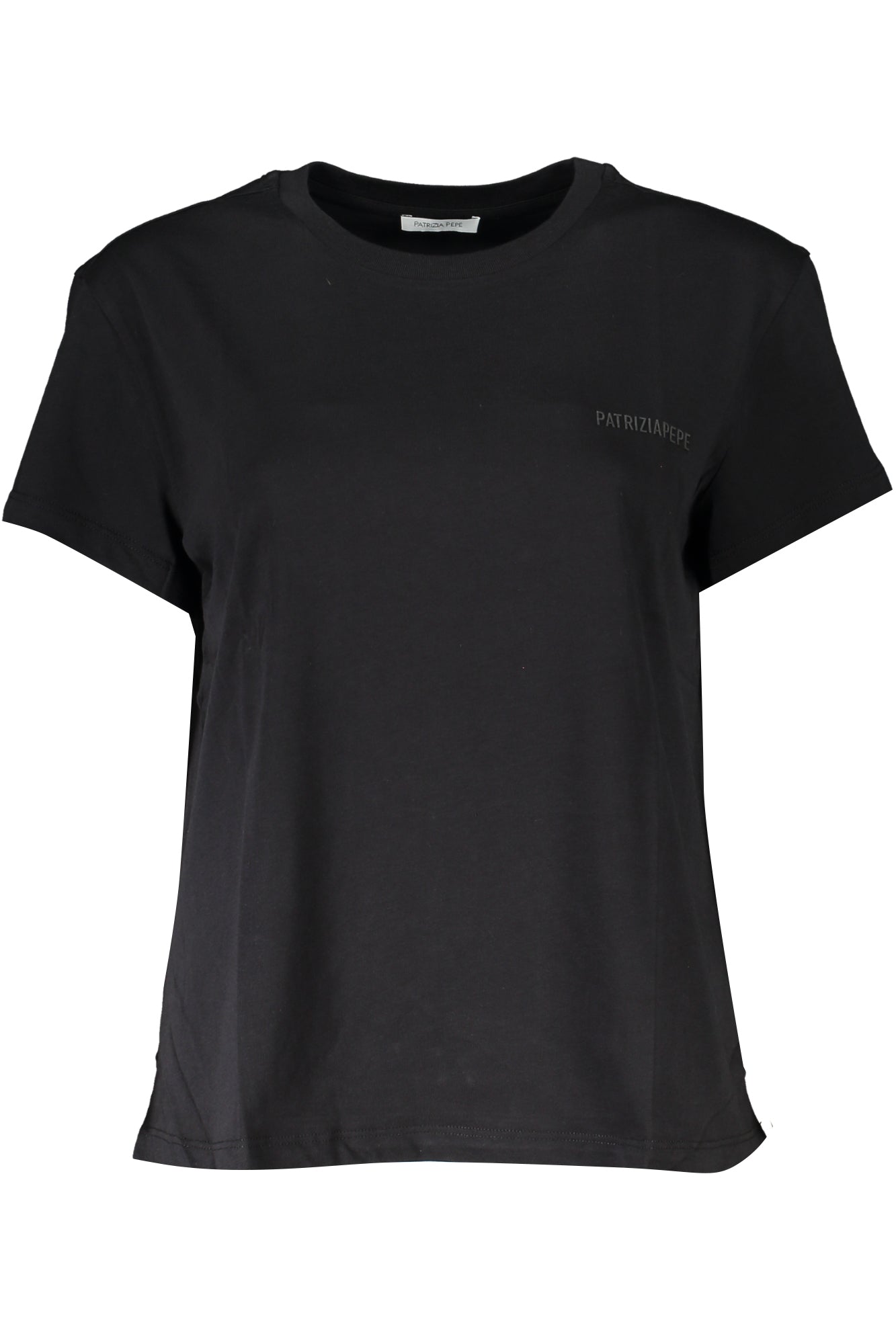 PATRIZIA PEPE T-SHIRT MANICHE CORTE DONNA NERO