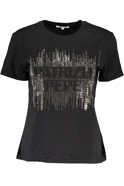 PATRIZIA PEPE T-SHIRT MANICHE CORTE DONNA NERO
