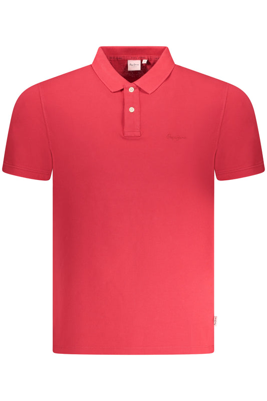 PEPE JEANS POLO MANICHE CORTE UOMO ROSSO