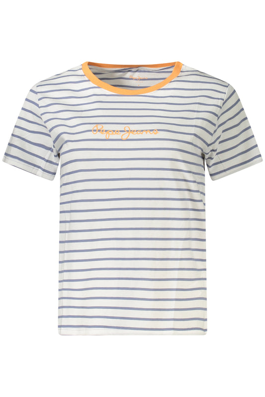 PEPE JEANS T-SHIRT MANICHE CORTE DONNA BLU