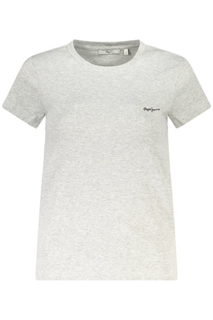 PEPE JEANS T-SHIRT MANICHE CORTE DONNA GRIGIO