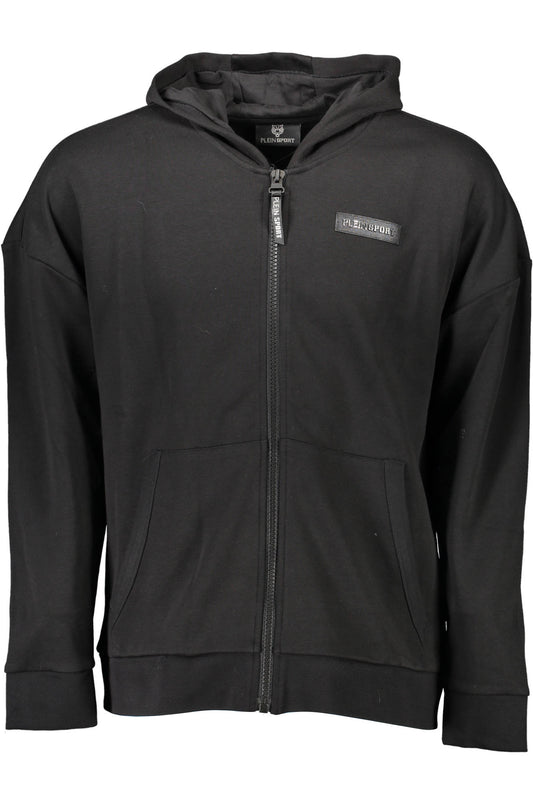 PLEIN SPORT FELPA CON ZIP UOMO NERO