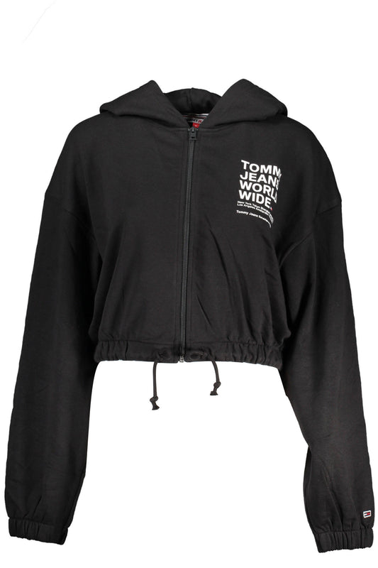 TOMMY HILFIGER FELPA CON ZIP DONNA NERO