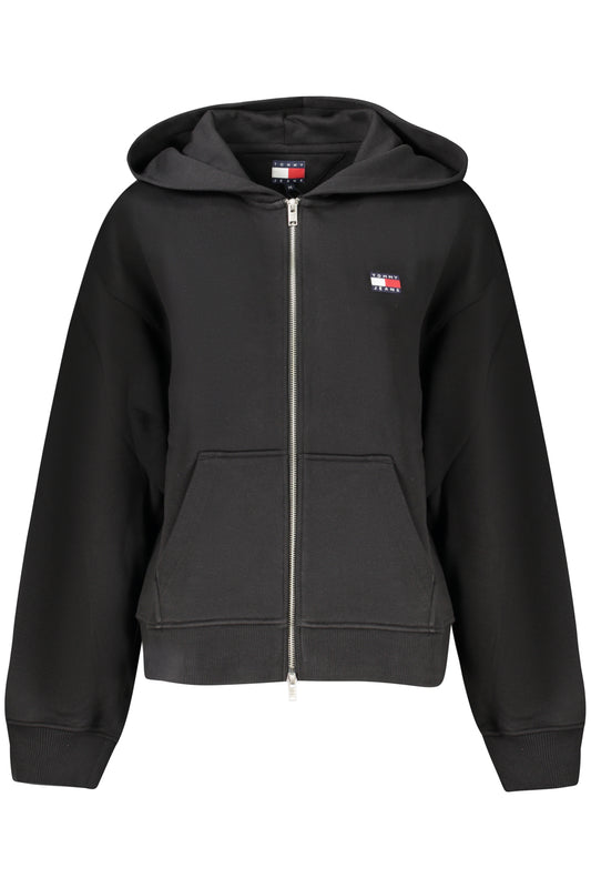 TOMMY HILFIGER FELPA CON ZIP DONNA NERO