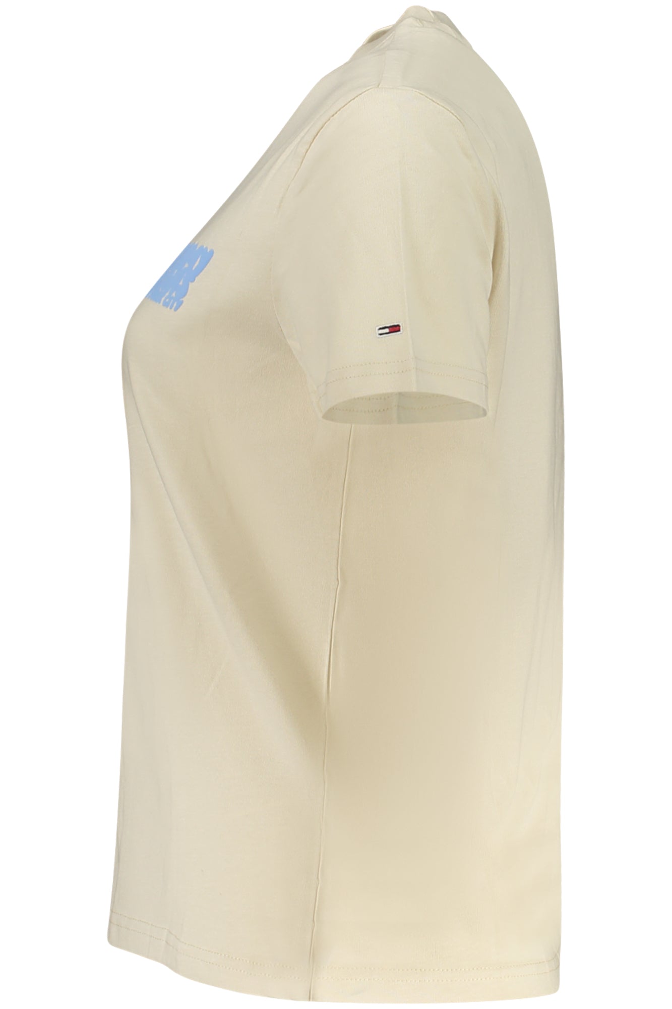 TOMMY HILFIGER T-SHIRT MANICHE CORTE DONNA BEIGE