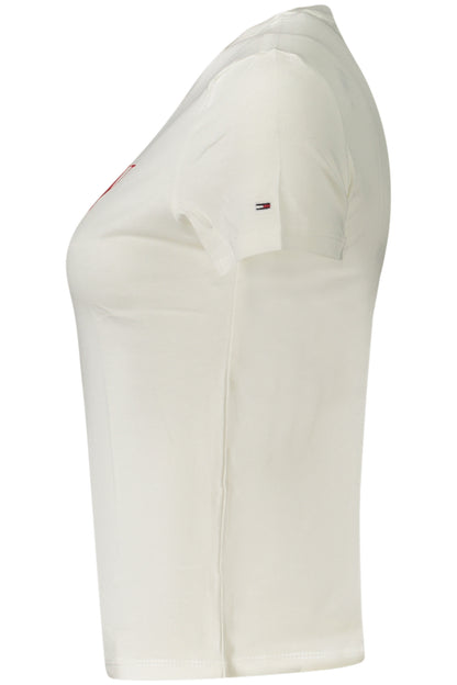 TOMMY HILFIGER T-SHIRT MANICHE CORTE DONNA BIANCO