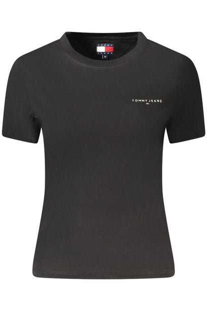 TOMMY HILFIGER T-SHIRT MANICHE CORTE DONNA NERO