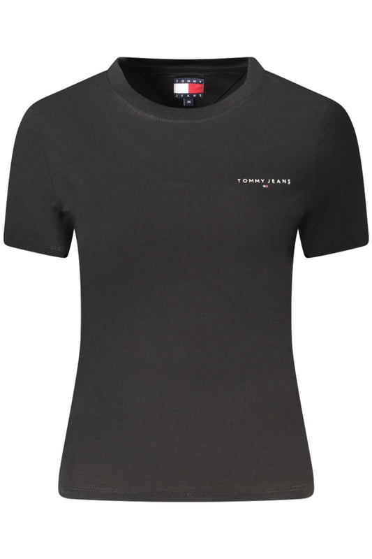 TOMMY HILFIGER T-SHIRT MANICHE CORTE DONNA NERO