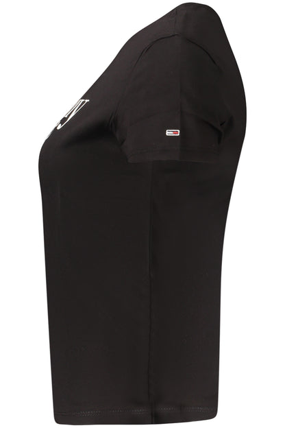 TOMMY HILFIGER T-SHIRT MANICHE CORTE DONNA NERO