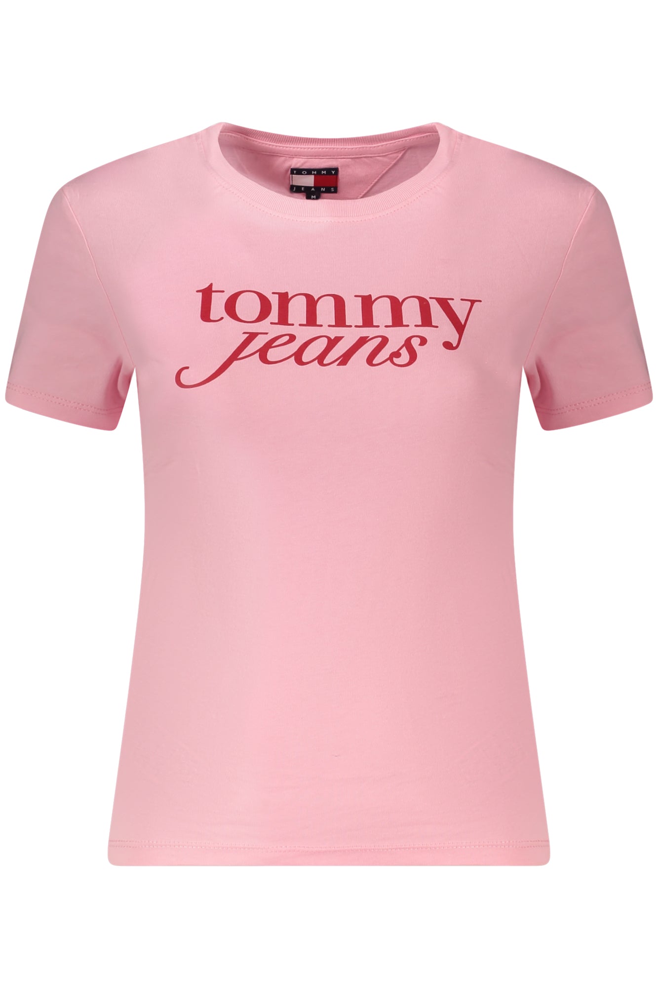 TOMMY HILFIGER T-SHIRT MANICHE CORTE DONNA ROSA