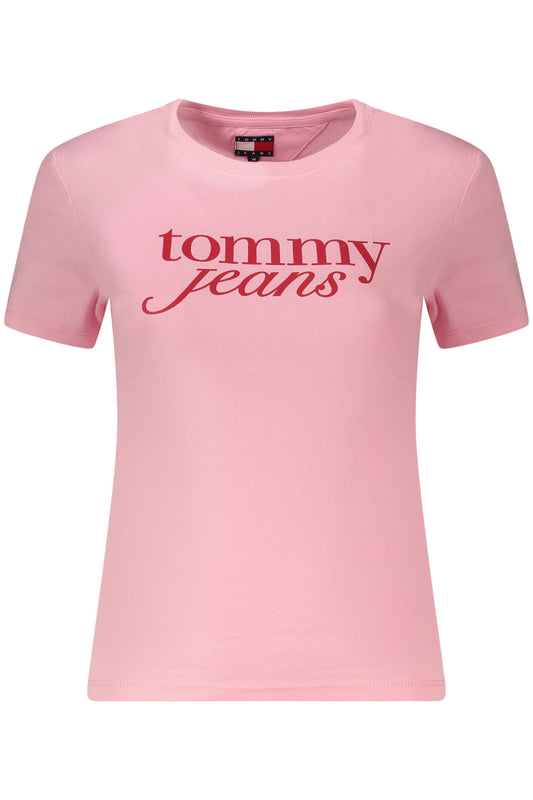 TOMMY HILFIGER T-SHIRT MANICHE CORTE DONNA ROSA
