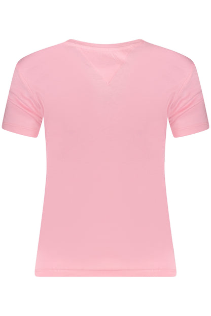 TOMMY HILFIGER T-SHIRT MANICHE CORTE DONNA ROSA