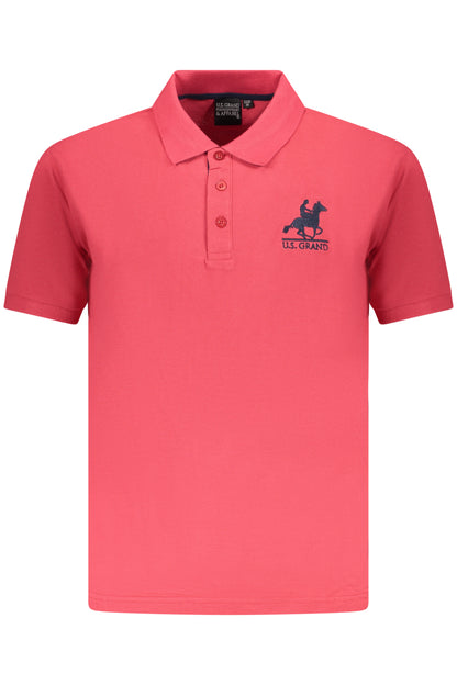 U.S. GRAND POLO POLO MANICHE CORTE UOMO ROSSO