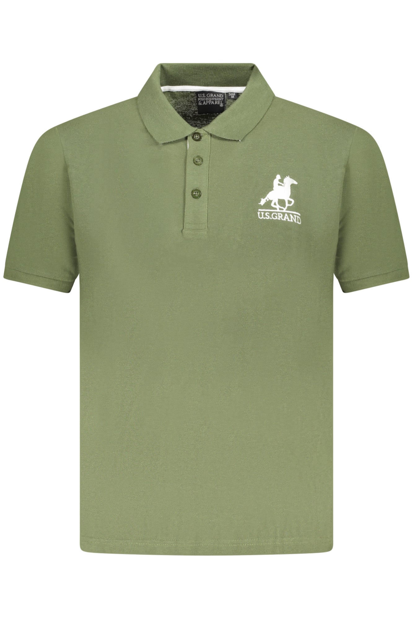 U.S. GRAND POLO POLO MANICHE CORTE UOMO VERDE