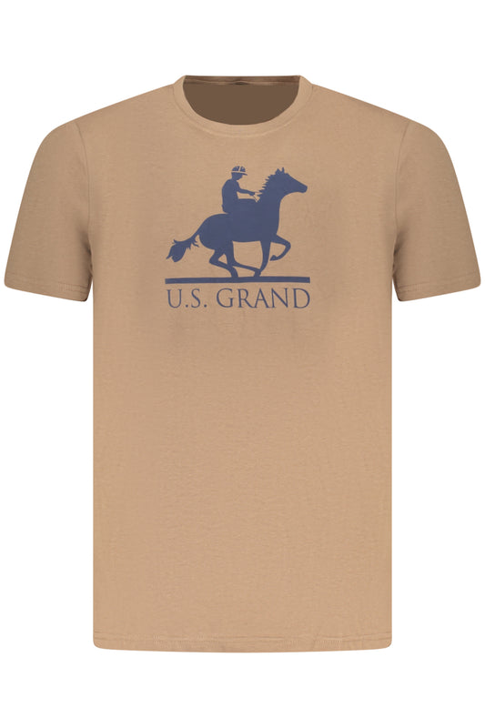 U.S. GRAND POLO T-SHIRT MANICHE CORTE UOMO MARRONE