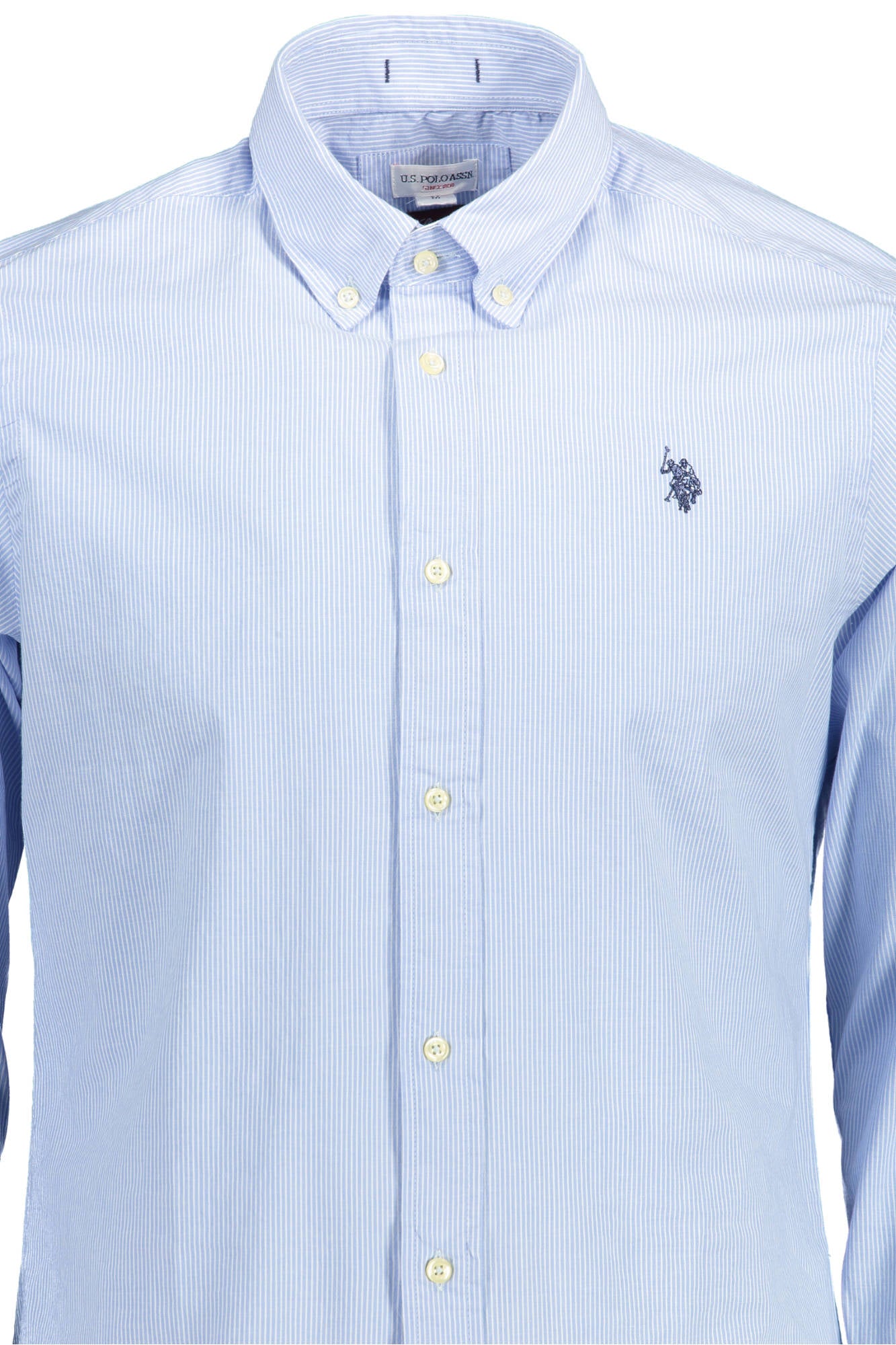 U.S. POLO CAMICIA MANICHE LUNGHE UOMO AZZURRO