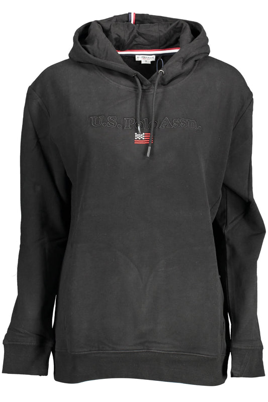 U.S. POLO FELPA SENZA ZIP DONNA NERO