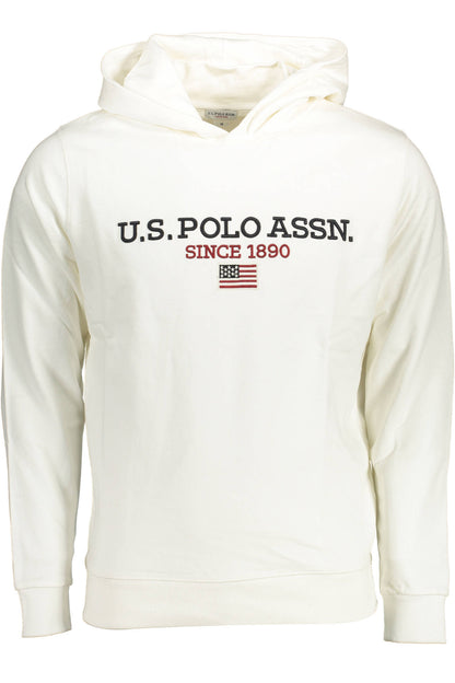 U.S. POLO FELPA SENZA ZIP UOMO BIANCO