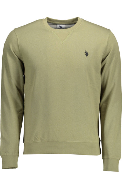 U.S. POLO FELPA SENZA ZIP UOMO VERDE
